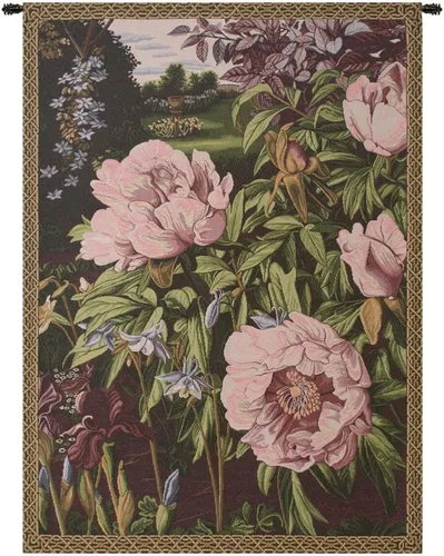 Vista 28 de Bouquet con uvas tapiz italiano rojo – 39 pulgadas x 26 pulgadas algodón/viscosa/poliéster por Charlotte Home Furnishings Inc