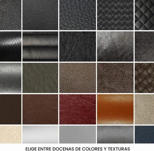 Vista 3 de VViViD Bycast65 - Tela de vinilo marino de piel sintética de grano correcto negro mate (1.49 pies x 54 pulgadas)