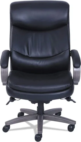 Vista 4 de La-Z-Boy Woodbury Silla ejecutiva grande/alta, soporta hasta 400 libras, altura del asiento de 20.25 a 23.25 pulgadas, asiento negro/respaldo, base