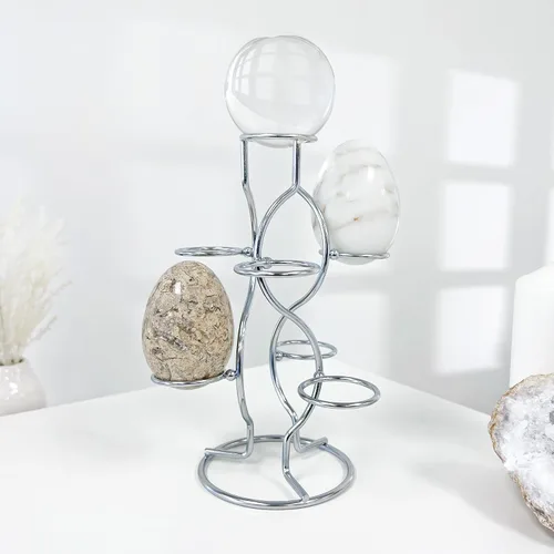Vista 3 de Bard's Soporte para huevos de plata, exhibición de 7 huevos, 1.375" de diámetro