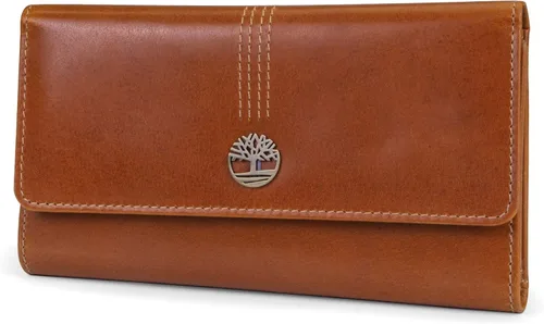 Vista 12 de Timberland - Cartera de piel con solapa RFID para mujer, Rojo, talla única