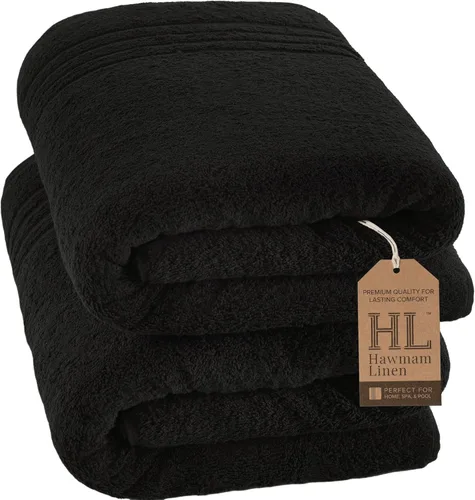 Vista 29 de Juego de 6 toallas de baño negras para baño, algodón turco original, suave, absorbente y de primera calidad, 2 toallas de baño, 2 manos y 2 toallas