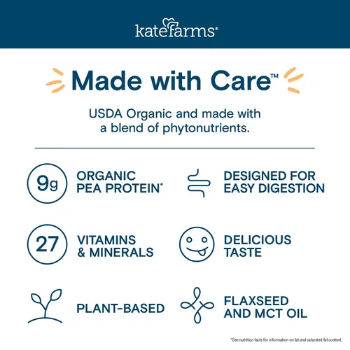 Vista 5 de KATE FARMS Fórmula de Péptidos Pediátricos Orgánicos 1.0, Fresa, Nutrición Hidrolizada a Base de Plantas de Fuente Única para Alimentación Oral