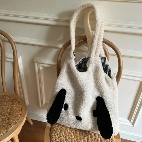 Vista 2 de JQWYGB Bolso de mano esponjoso para mujer Bolso de mano Kawaii estético lindo Y2K bolso de mano mullido bolso de mano para las axilas