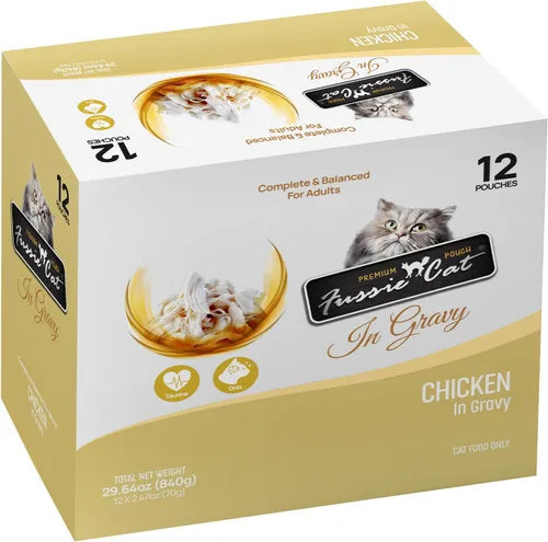 Vista 10 de Fussie cat Atún premium con salmón en Aspic