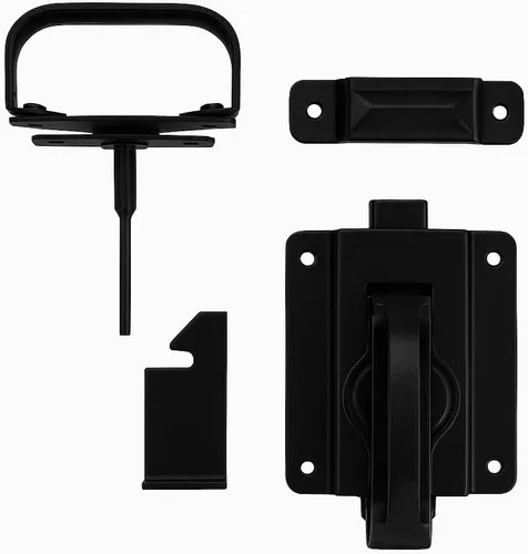 Vista 5 de National Hardware N101-576 Pestillo para Puerta Batiente, Servicio Pesado, Uso Interior y Exterior, Recubierto con Protección WeatherGuard, Negro