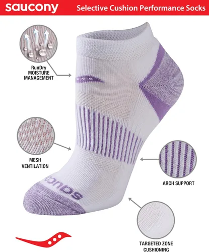 Vista 2 de Saucony Women's Selective Cushion Performance Socks (6 & 12 Pairs)