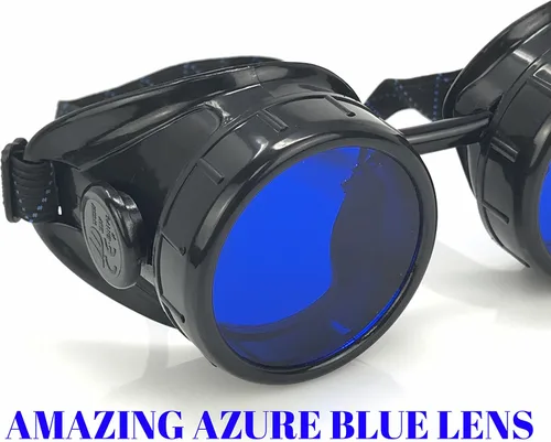 Vista 2 de UMBRELLALABORATORY Steampunk Mad Scientist Goggles Rave Glasses disfraz gafas de protección ocular estilo de soldadura