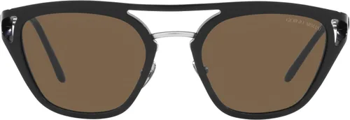 Vista 3 de GIORGIO ARMANI Man Sunglasses Black Frame, Dark Brown Lenses, 51MM
