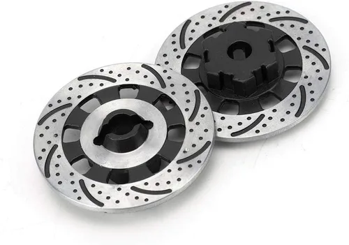 Vista 7 de Disco de freno a control remoto, aleación de aluminio, ligero, duradero, rotor de freno a escala 1/7 para carreras de deriva desierto Offroad RC