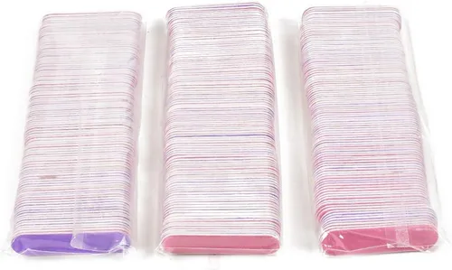 Vista 7 de Mini lima de uñas a granel 300 piezas (grano 180/240), limas de uñas desechables de doble cara, tableros de esmeril para el hogar o herramientas