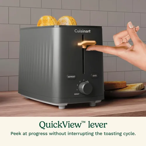 Vista 9 de Cuisinart Soho™ Collection - Tostador de 2 rebanadas, 7 ajustes de tostado, función de descongelación, recalentamiento y bagel, almacenamiento Negro