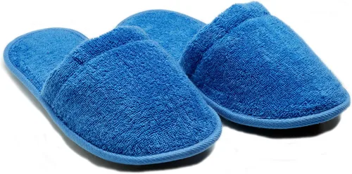 Vista 5 de Arus Pantuflas de algodón turco para hombre, de felpa de rizo para spa y baño