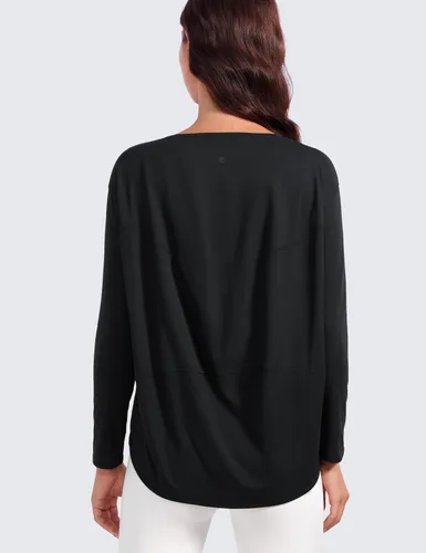 Vista 2 de CRZ YOGA Butterluxe-Light - Camisetas de entrenamiento de manga larga para mujer, ajuste holgado, atléticas, camisas de yoga, casual, relajadas