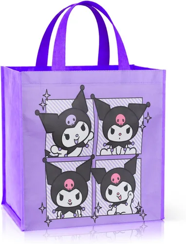 Vista 2 de SANRIO Kuromi - Bolsas de mano, paquete grande y reutilizable para niños