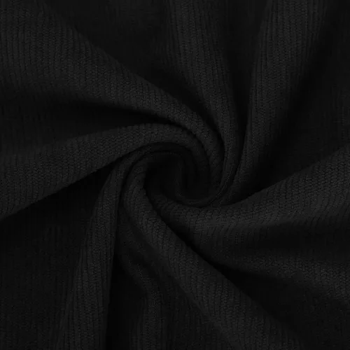 Vista 4 de Camisas de pana con parches de codo para hombre, camisas casuales con cuello alto y botones de un cuarto de manga larga