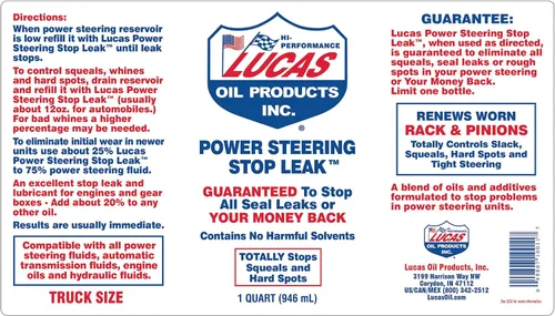 Vista 3 de Lucas Oil 10011 sellador de fugas para dirección asistida, 1 cuarto de galón