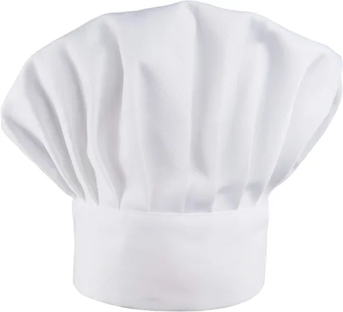 Vista 2 de LilMents Paquete de 6 sombreros de chef elásticos para panadero cocina catering cocinar chefs