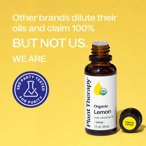 Vista 5 de Aceite esencial orgánico de limón, tratamiento con plantas con certificado USDA , Transparente Aceite de limón puro y sin diluir, orgánico
