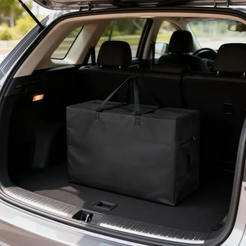Vista 9 de Bolsa de Almacenamiento para Colchón Tri-Plegable, Funda de Colchón de Espuma Viscoelástica Plegable, Estuche de Transporte para Colchones de Cama