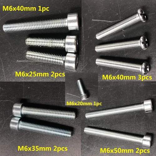 Vista 3 de Pernos del motor Studs,Juego de tornillos, motor de gas de 2 tiempos yd100/66cc/80cc, bicicleta motorizada a gas