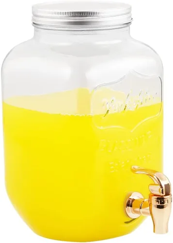 Vista 4 de Espiga de repuesto para dispensador de bebidas, espitas estilo empuje, boquilla de repuesto para dispensador de agua, color oro rosa, paquete de 2