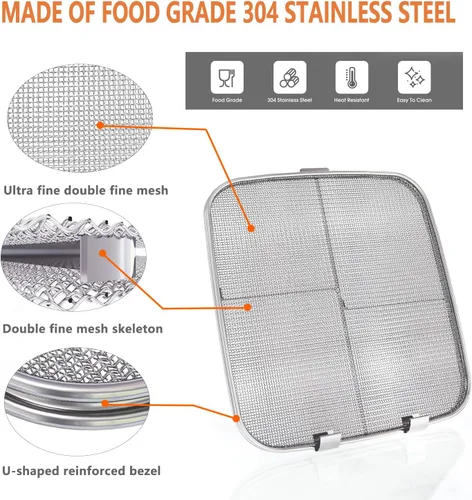 Vista 3 de Protector de salpicaduras de acero inoxidable para Ninja Foodi AG301, accesorios para freidora de aire para parrilla interior Ninja Foodi 5 en 1