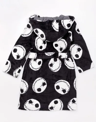 Vista 3 de Disney The Nightmare Before Christmas - Bata de baño para niños, color negro, Negro