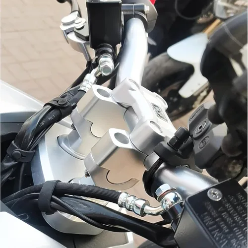 Vista 7 de Elevador de manillar de motocicleta compatible con Triumph Trident 660 (negro)