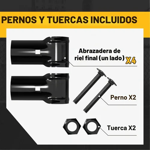 Vista 5 de VIVIDA Abrazaderas de riel extremo en T, accesorios de valla de enlace