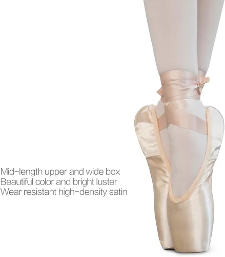Vista 3 de Zapatos de ballet para adultos, con almohadillas para los dedos y bolsa de malla