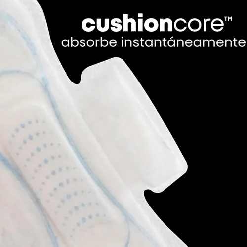 Vista 5 de U by Kotex Toallas con Alas, Clean & Secure, Ultra Delgadas, Absorción Intensa, 44 Unidades (El Empaque Puede Variar)