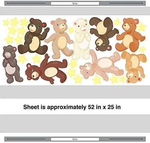 Vista 2 de Juego de adhesivos de pared de oso de peluche