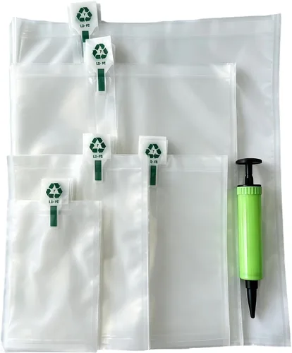 Vista 14 de Miupoo Bolsas de aire de embalaje, bolsa protectora de embalaje de aire inflable de plástico transparente con cojín de bomba gratis, bolsa