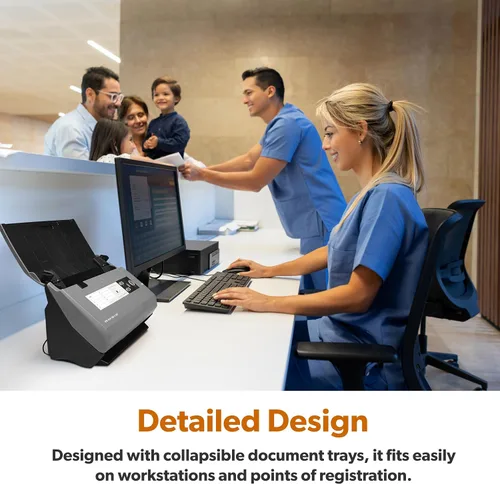 Vista 5 de Ambir ImageScan Pro 820ix (DS820ix-AS) Escáner de ID y documento dúplex de alta velocidad con alimentador automático de documentos y escaneo de 20