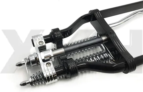 Vista 5 de SMT- Springer Front End -4" Bajo Negro Compatible con H-D Sportster bobber chopper [B07M95VTTF]