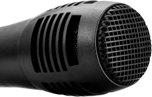 Vista 2 de Alphasonik Universal Multi-Direccional Profesional Bobina Móvil Micrófono Dinámico de Mano Filtro de Amortiguador Interno En El Escenario, Estudio