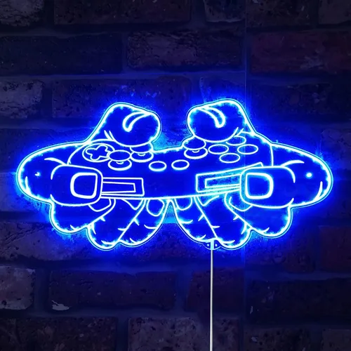 Vista 79 de ADVPRO Arcade Retro Game Classics Video Room RGB Dynamic Glam LED Sign - Forma de corte a borde - Decoración 3D inteligente - Señalización