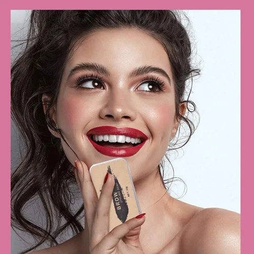 Vista 6 de Jabón para cejas, Jabón para peinar cejas 3D, Gel transparente para cejas con cera natural y duradera para cejas