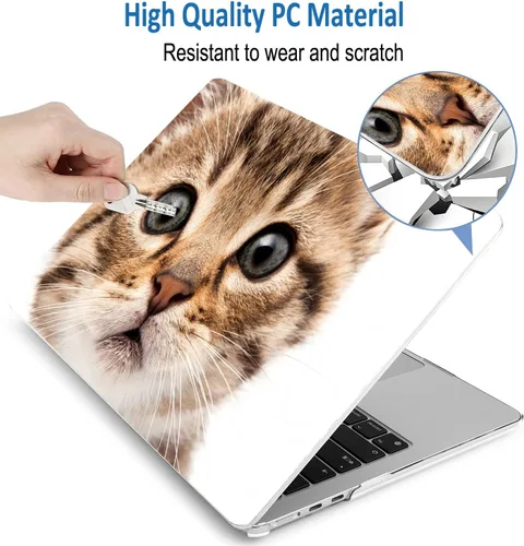 Vista 3 de Funda compatible con MacBook Air de 15 pulgadas 2026 2025-2023 Release M5 A3448 M4 A3241 M3 A3114 M2 A2941 Funda de plástico duradera con cubierta