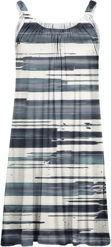 Vista 3 de Ceboyel Vestido de playa sin mangas con degradado para mujer, vestido corto de verano, casual, vestido de crucero, vestidos de fiesta 2023