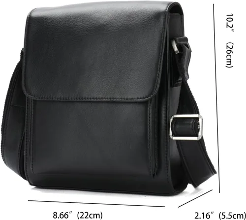 Vista 6 de Cuero auténtico mensajero Bolsas hombro hombro Crossbody bolso trabajo negocio vintage capacidad