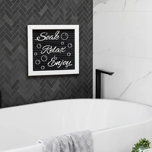 Vista 7 de FINGERINSPIRE 12 plantillas de lavandería de plástico para baño, reglas de dibujo, juegos de pintura, plantillas de palabras para lavandería