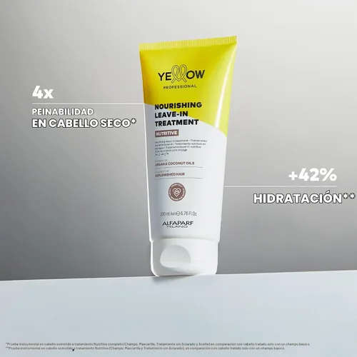 Vista 2 de Alfaparf Milano Amarillo profesional nutritivo sin enjuague para cabello
