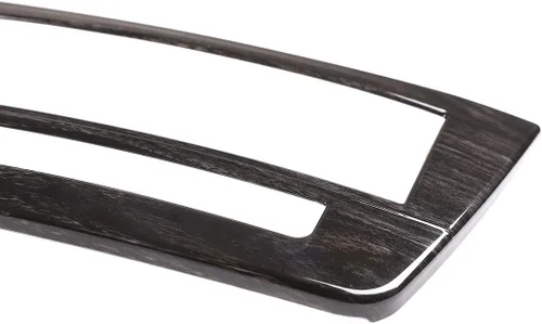 Vista 8 de YIWANG Marco de panel de CD de consola central de coche ABS cromado para Mercedes Benz Clase C W204 2011-2013 (grano de madera negro)