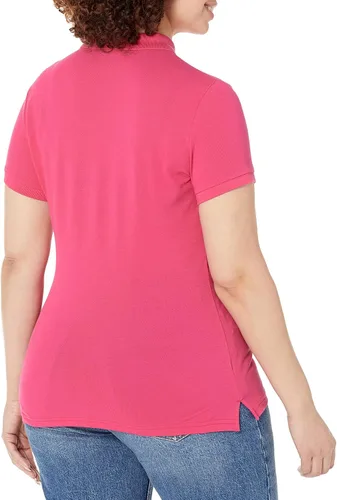 Vista 2 de Camiseta de polo Nautica para mujer de manga corta 5 botones transpirable 100 algodón