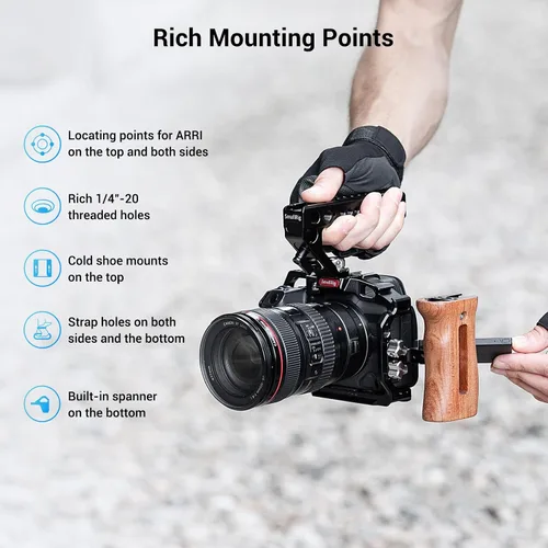 Vista 4 de SmallRig Jaula de cámara R5 R6 para cámara Canon EOS R5 y R6 2982