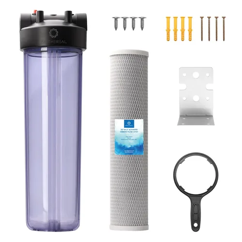 Vista 10 de AIRTHEREAL Carcasa de filtro de agua para toda la casa, filtros de sedimentos para agua de pozo y de ciudad, cartuchos de filtro de sedimentos