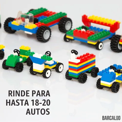 Vista 4 de Set de 400 piezas de ruedas, neumáticos y ejes, kit compatible de bloques de construcción