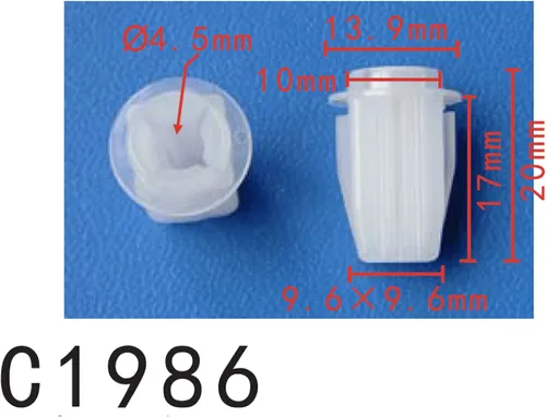Vista 43 de Autobahn88 - Clip de remache tipo push-in para parachoques, compatible con Renault (OEM: 054000001R) (Paquete de 20)